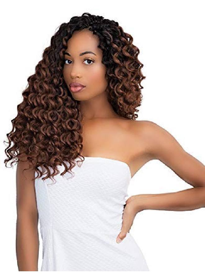 Janet Collection Perm Peruvian Deep Wave Crochet Braid 18 Pack Of 4 (1B) - Image 3