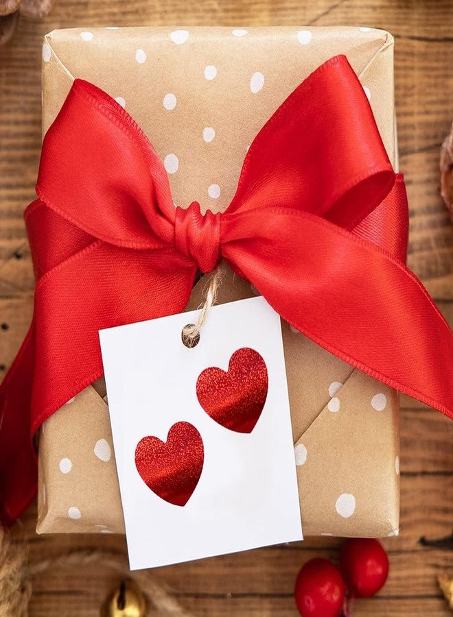 Hrnsnails 500Pcs Valentines Stickers Roll - Laser Heart Shape Self-Adhesive Sealing Stickers, Sparkly Waterproof Decals for Valentines Party Envelope Scrapbook Decor（Red） - Image 5