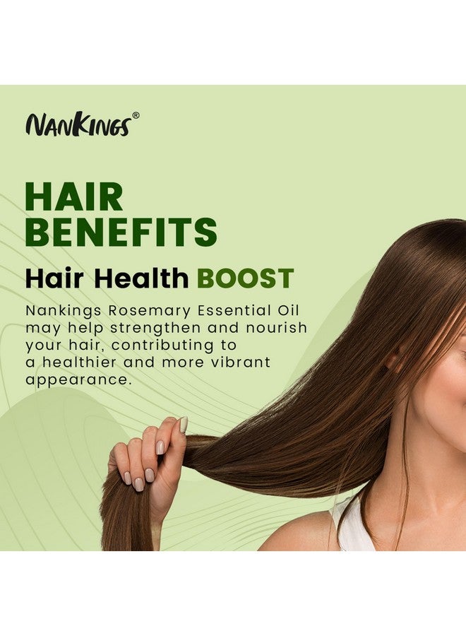 Nankings Nankings® Rosemary Essential Oil 100ml For Hair | Skin | Scalp | Aromatherapy | Undiluted & Therapeutic Grade. With Glass Dropper (100% Pure & Natural) - Image 3