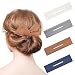 Syhood 4 Pieces Deft Hair Bun Maker Doughnut Hair Bun French HairstyleNavy Blue Khaki White Gray - Image 2