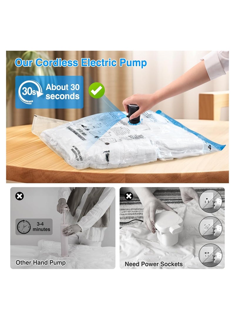 Cordless Electric Pump for Vacuum Storage Bags Travel Air Pump for Various Space Saver Bags Portable Rechargeable Ziploc Bag Pump for Compressing Clothes, Blankets, Luggage - Image 2