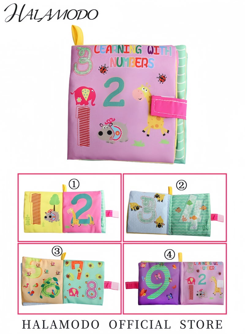 HALAMODO 4-Piece Baby Cloth Book Set Soft Crinkle Fabric Bath Books Non-Toxic Early Education Sensory Toys Washable Learning Books for Toddlers Infants and Kids - Image 4