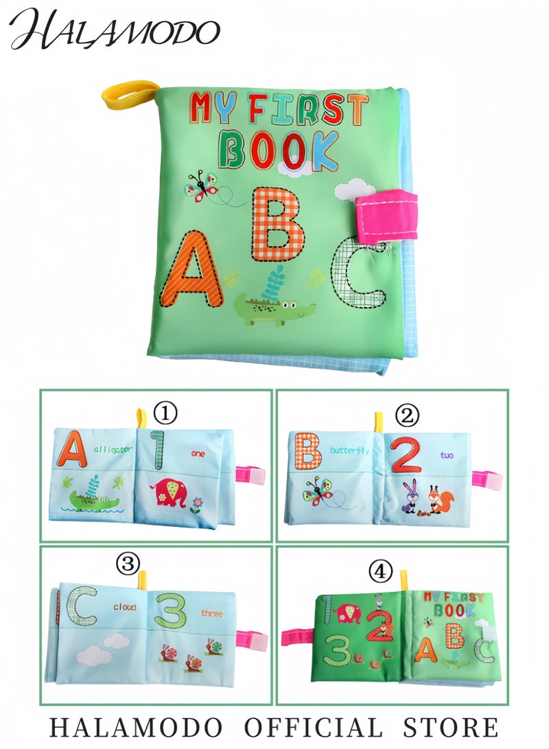 HALAMODO 4-Piece Baby Cloth Book Set Soft Crinkle Fabric Bath Books Non-Toxic Early Education Sensory Toys Washable Learning Books for Toddlers Infants and Kids - Image 3