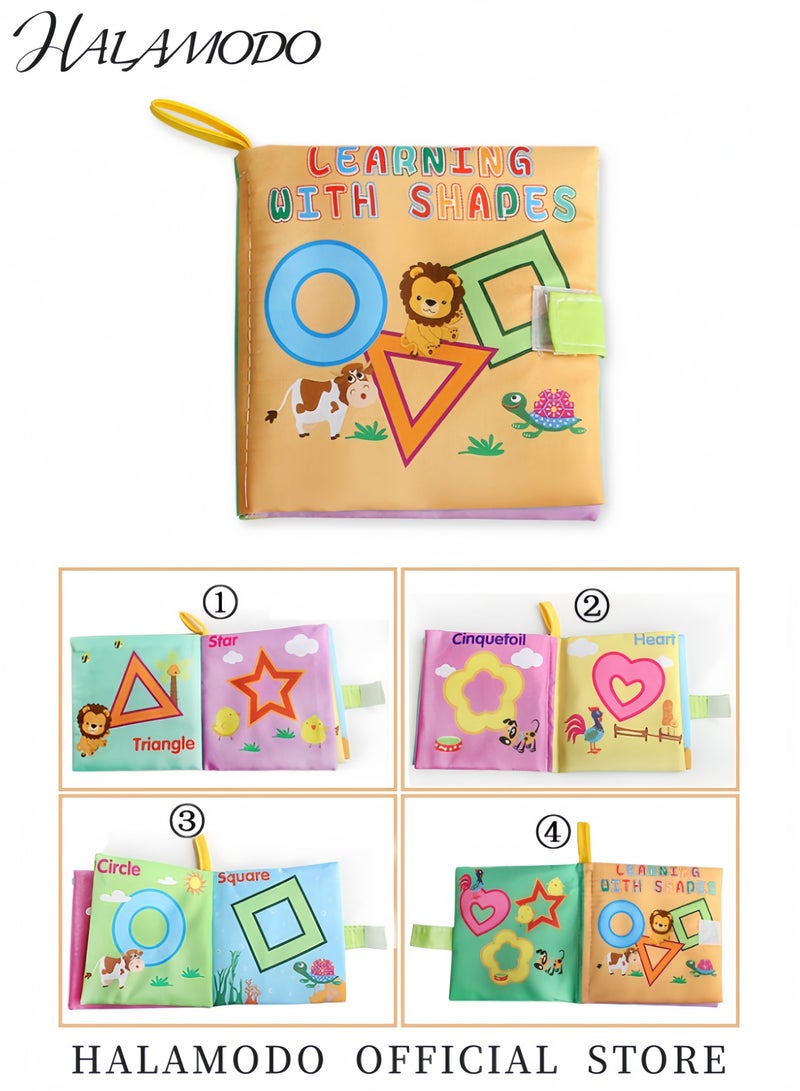 HALAMODO 4-Piece Baby Cloth Book Set Soft Crinkle Fabric Bath Books Non-Toxic Early Education Sensory Toys Washable Learning Books for Toddlers Infants and Kids - Image 2