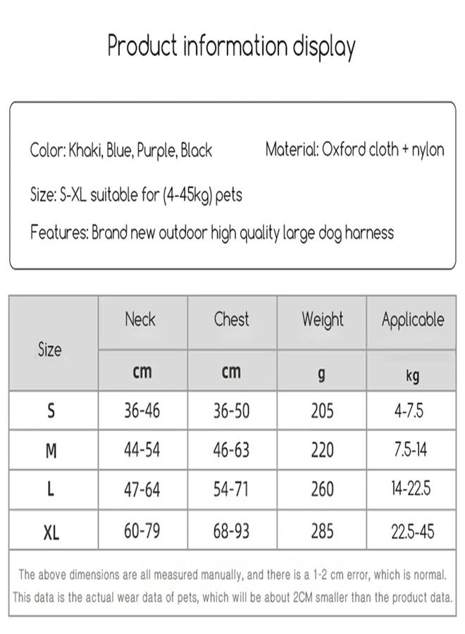Berlin's PET ACCESSORIES Nylon Dog Harness, No-Pull Dog Strap Pet Safety Belt with Control Handle, Harness for Medium&Large Dogs with Reflective Tape and 2 Connecting Rings (Black Red, XL (22.5-45)) - Image 2