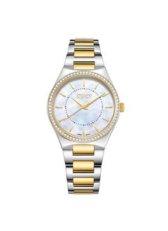 ECSTACY Ecstacy Women's VJ21 Movement Watch, Analog Display and Stainless Steel Strap - E23507-TBTM, Two Tone Gold  - Image 1