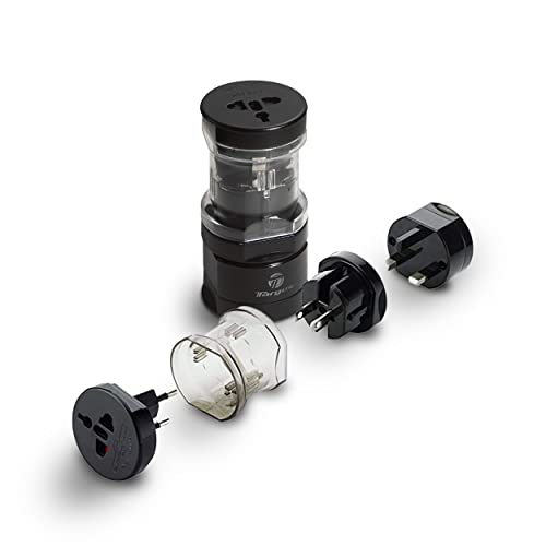 targus محول السفر العالمي من تارغوس، محول قابس دولي، محولات طاقة للسفر حول العالم لأوروبا، المملكة المتحدة، آسيا، أفريقيا، أمريكا اللاتينية، الشرق الأوسط، والولايات المتحدة الأمريكية، محول قابس السفر ومحول الجهد (APK01US1) - Image 1