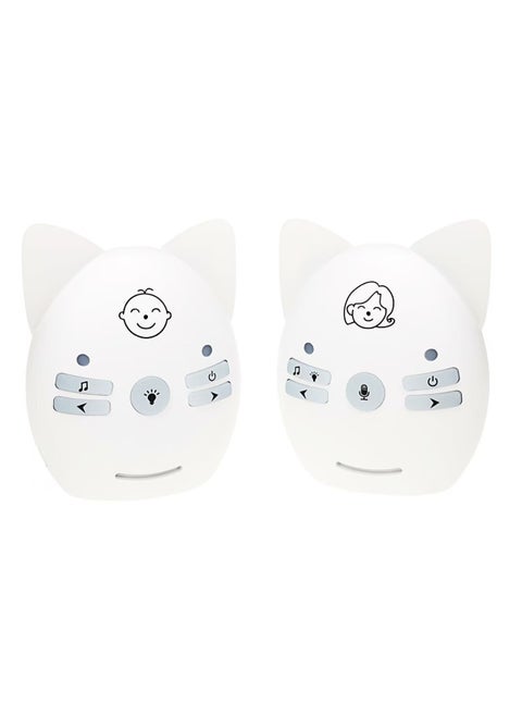 Wireless Audio Baby Monitor Two-way Talk Back Long Range Transmission VOX Mode Night Light Music Play Volume Adjustment Dual Power Supply