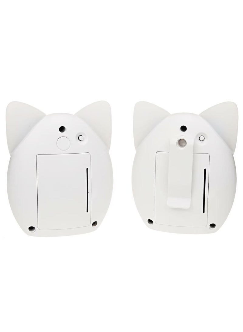 Wireless Audio Baby Monitor Two-way Talk Back Long Range Transmission VOX Mode Night Light Music Play Volume Adjustment Dual Power Supply