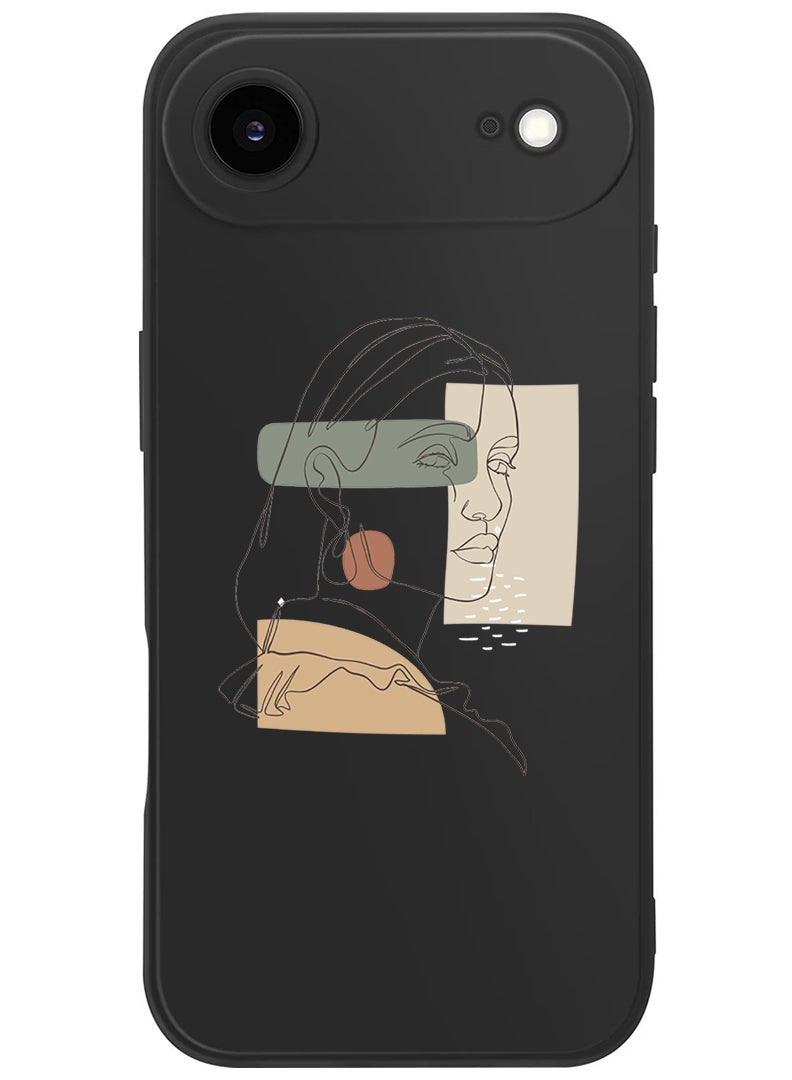 Theodor Protective Slim Fit Case Liquid Silicone Cover with Full Body Protection Anti-Scratch Shockproof Case For Apple iPhone 17 Air (Black) Women - Image 1