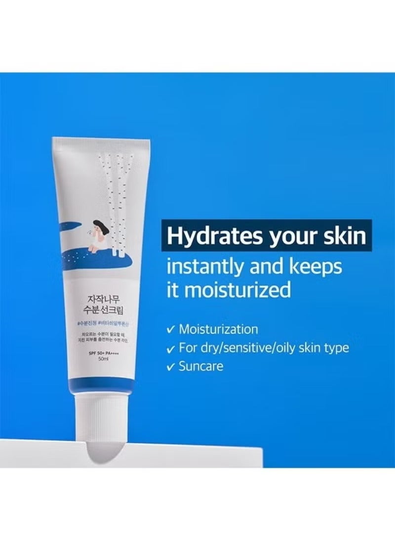 ROUND LAB Birch Moisturizing Sunscreen SPF 50, PA++++ 50ml - Image 2