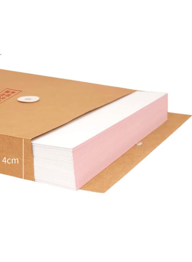 Simaa 20 A4 Pure Wood Pulp Kraft Paper File Folders, 180G, 4Cm Side Width, Document Folders/Data Folders/Offices Supplies, 6518 - Image 2