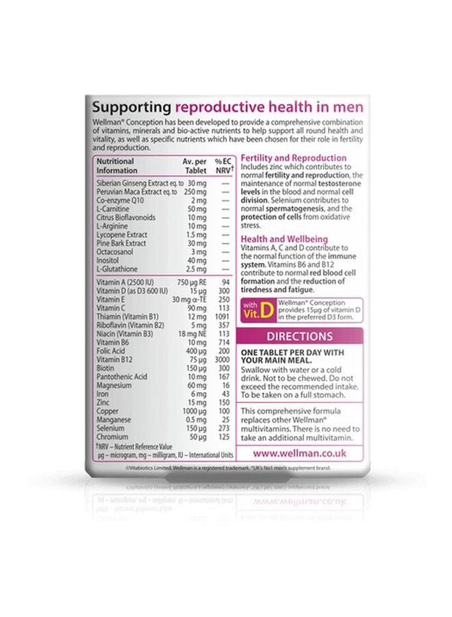 Vitabiotics Wellman Conception Dietary Supplement - 30 Tablets - Image 2
