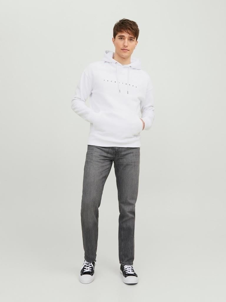 Jack Jones هودي جينز ججي ستار أبيض  - Image 1