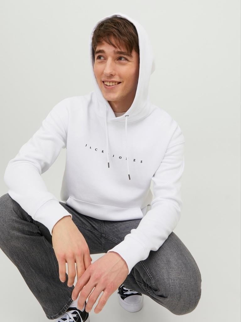 Jack Jones هودي جينز ججي ستار أبيض  - Image 4
