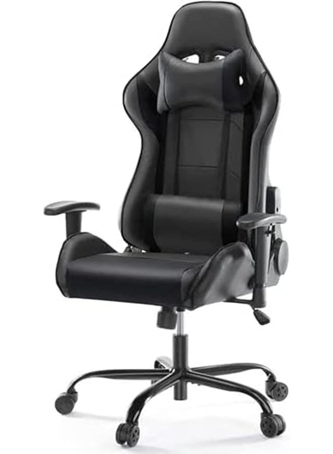 High Back Computer Chair with Footrest Lumbar Cushion Headrest and Rocking Function for Work Study and Gaming