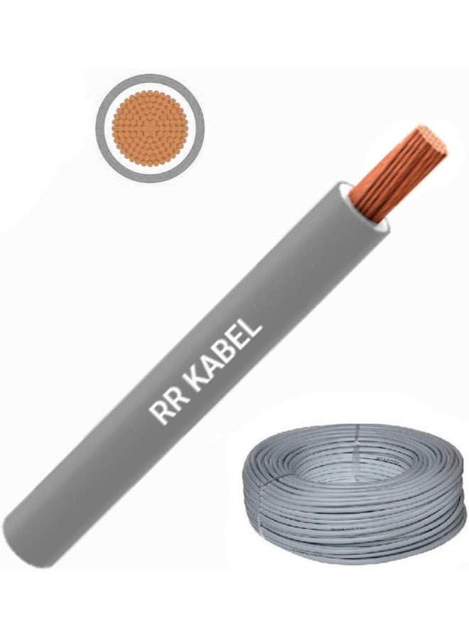 RR Multi Strand Pure Copper Single Core Flexible Cables | Trirated Electrolytic Conductor Up To 105C Fire Resist Electric Panel Wire | Bs6231 Iso9001 Ce Compliant 100Y(90M) Roll (1Mm, Grey) - Image 1