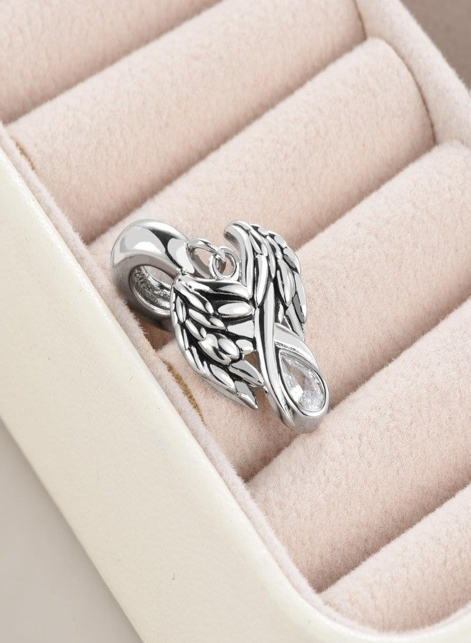 KunBead Guardian Angel Wings Birthstone Dangle Birthday Charms Compatible with Pandora Charm Bracelet - Image 5