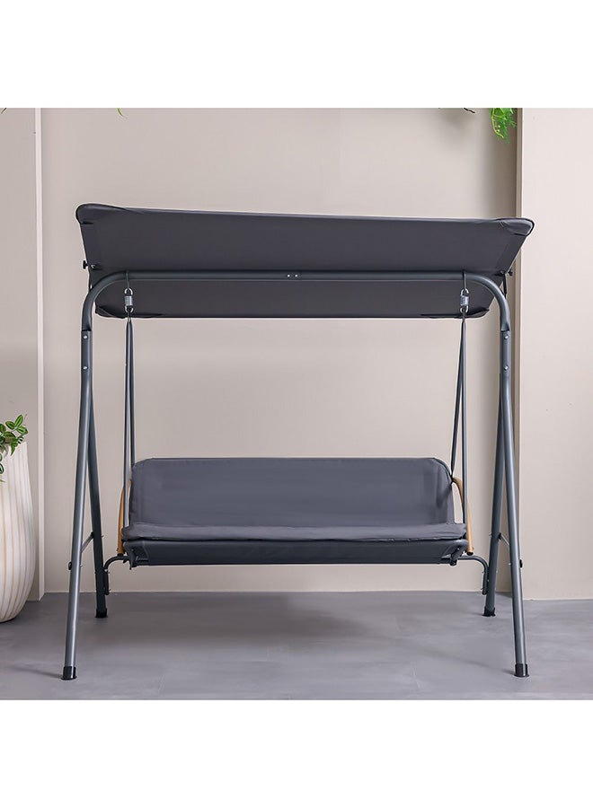 DANUBE HOME Lucia 3 Seater Swing Chair | Modern Design Hanging Chair | Three Seat Hammock Chair | Heavy Duty Swing Chairs For Indoor Outdoor Garden Patio L170xW115xH153cm - Grey - Image 2
