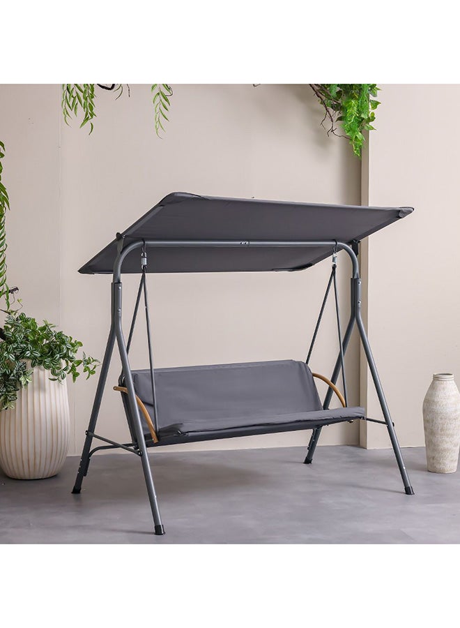 DANUBE HOME Lucia 3 Seater Swing Chair | Modern Design Hanging Chair | Three Seat Hammock Chair | Heavy Duty Swing Chairs For Indoor Outdoor Garden Patio L170xW115xH153cm - Grey - Image 1