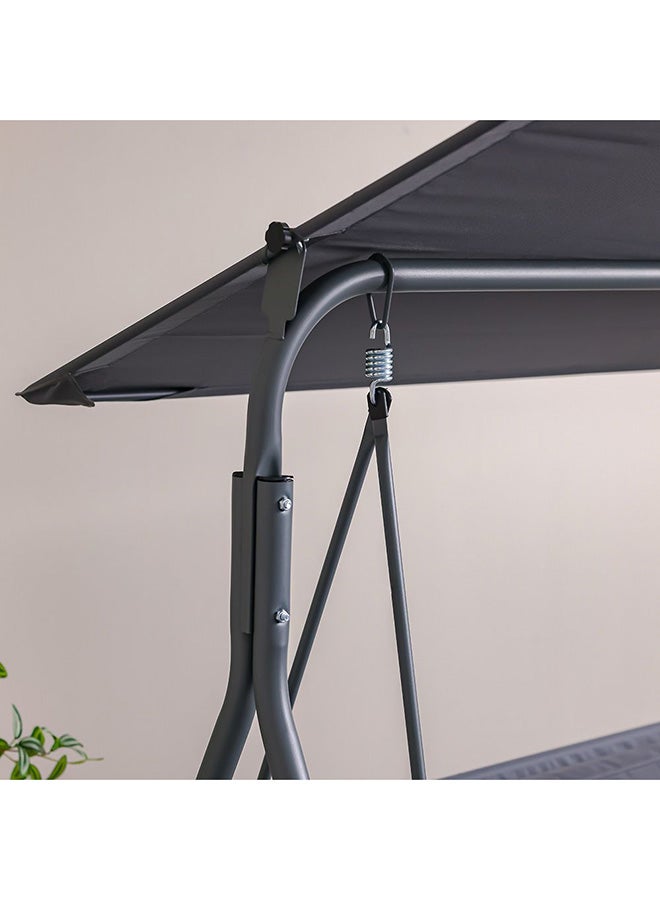 DANUBE HOME Lucia 3 Seater Swing Chair | Modern Design Hanging Chair | Three Seat Hammock Chair | Heavy Duty Swing Chairs For Indoor Outdoor Garden Patio L170xW115xH153cm - Grey - Image 3