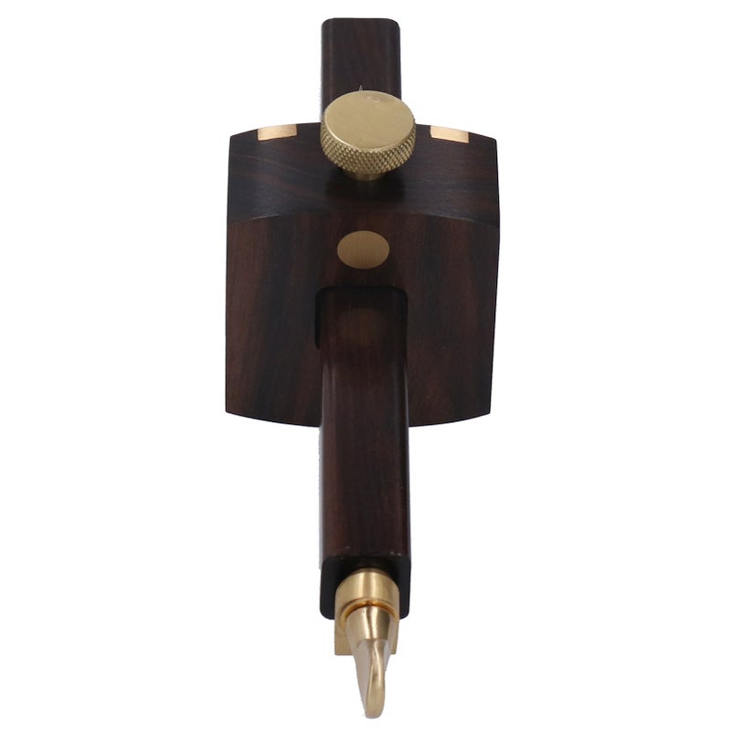 8in Woodworking Marking Gauge: High Hardness Ebony Body, Brass Wear-Resistant Guide Ruler - 3-Needle Adjustable Spacing Design, High Carbon Steel Scribing Needles for Woodworking Enthusiasts & Profess - Image 5