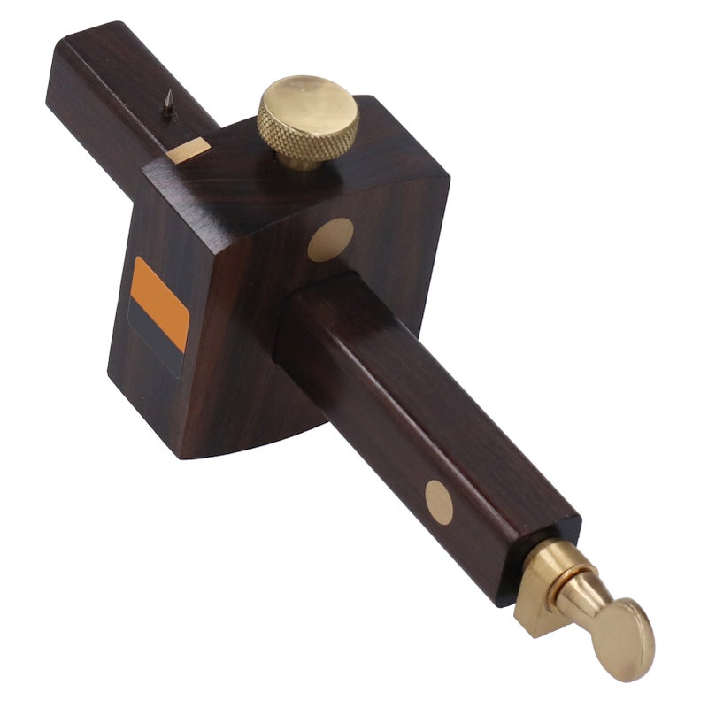 8in Woodworking Marking Gauge: High Hardness Ebony Body, Brass Wear-Resistant Guide Ruler - 3-Needle Adjustable Spacing Design, High Carbon Steel Scribing Needles for Woodworking Enthusiasts & Profess - Image 3