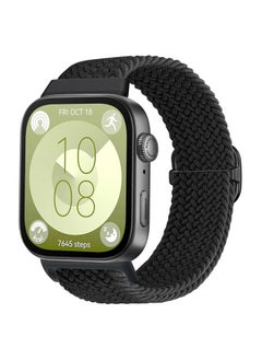 Nylon Watchband Replacement Bracelet for Huawei Watch Fit 3/Fit 4/Fit 4 Pro Black