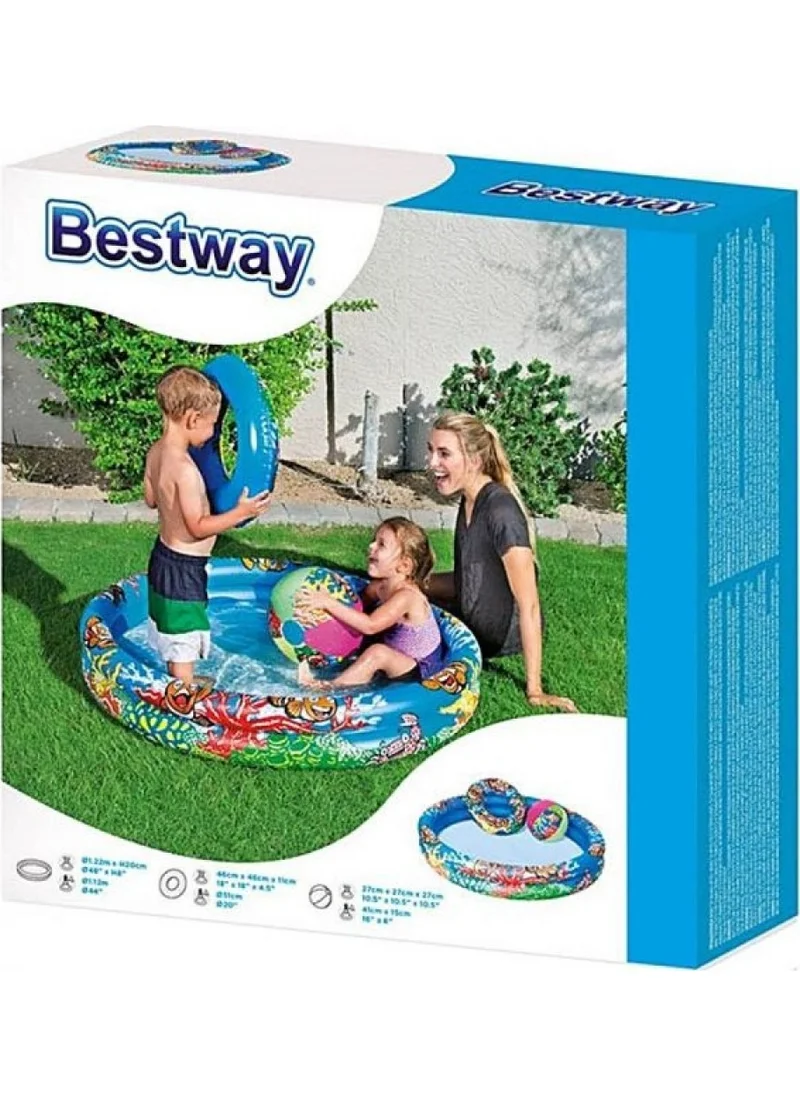 بست واي Colorful 2 Neck Bulk Bagel Inflatable Pool