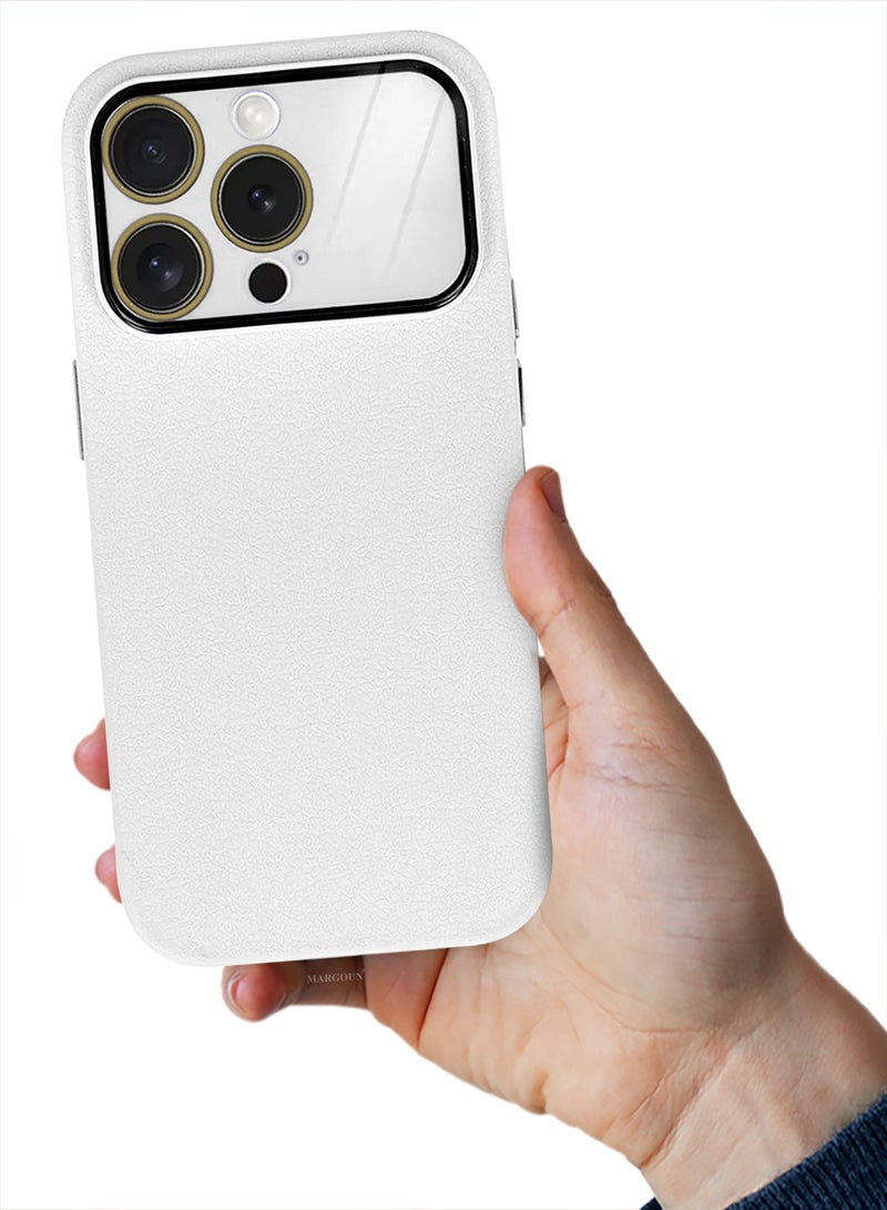 CATANES Hard Silicone Case Cover for Apple iPhone 14 Pro Max - Cover with Camera Protection Bumper - Auto Focus Design - White - Image 5