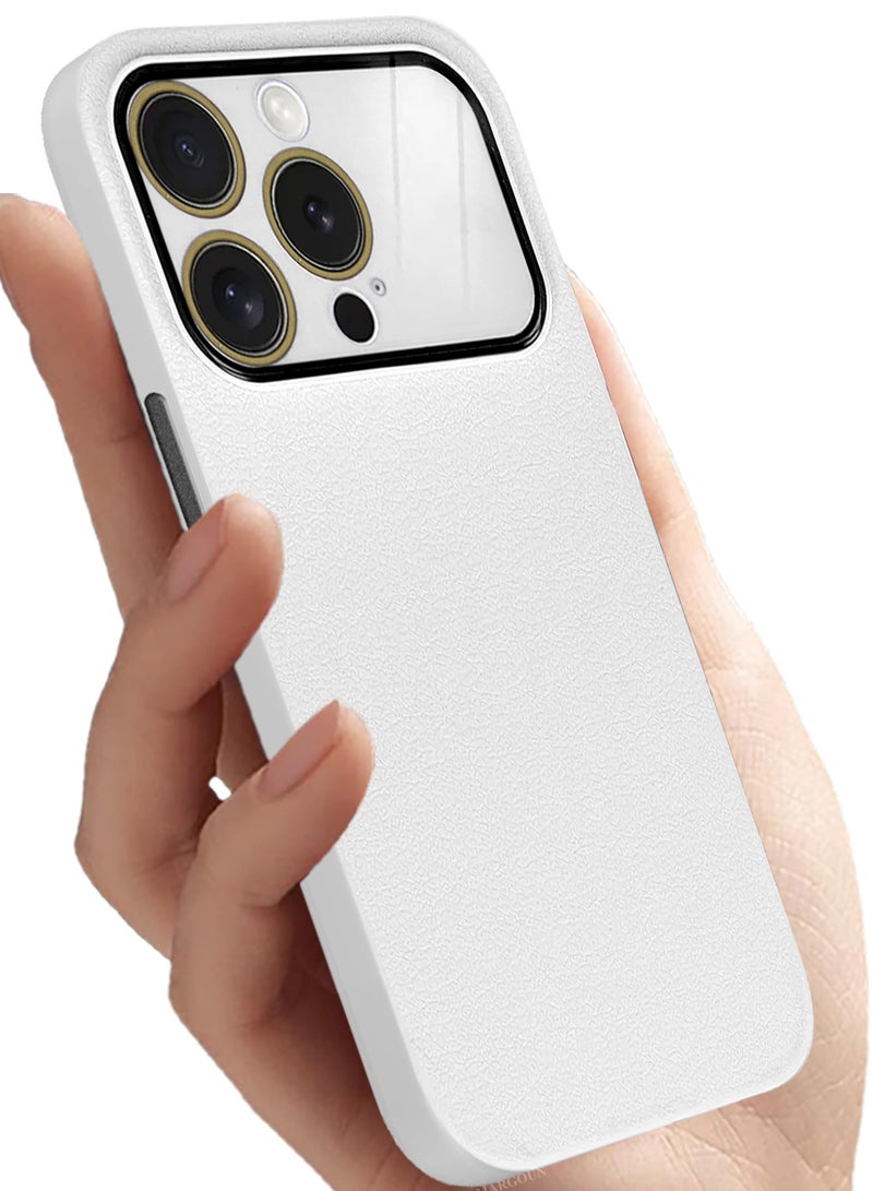 CATANES Hard Silicone Case Cover for Apple iPhone 14 Pro Max - Cover with Camera Protection Bumper - Auto Focus Design - White - Image 3