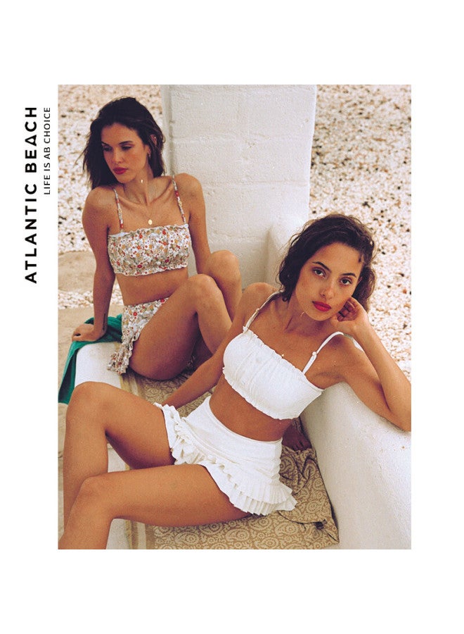 Atlanticbeach Atlantic Beach New Style Seaside Vacation Swimsuit Women's Slimming Fashion Split Skirt Swimsuit High-end Bubble Hot Spring - Image 3
