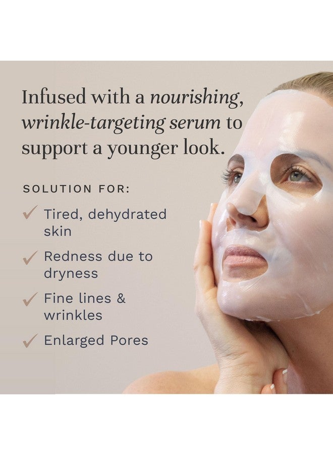 Line-Smoothing Hydromask - Serum-Infused Biocellulose Sheet Masks - Moisture-Rich Formula Visibly Plumps Skin & Smooths Wrinkles - Anti-Aging Cruelty-Free Skin Care - 5-Pack