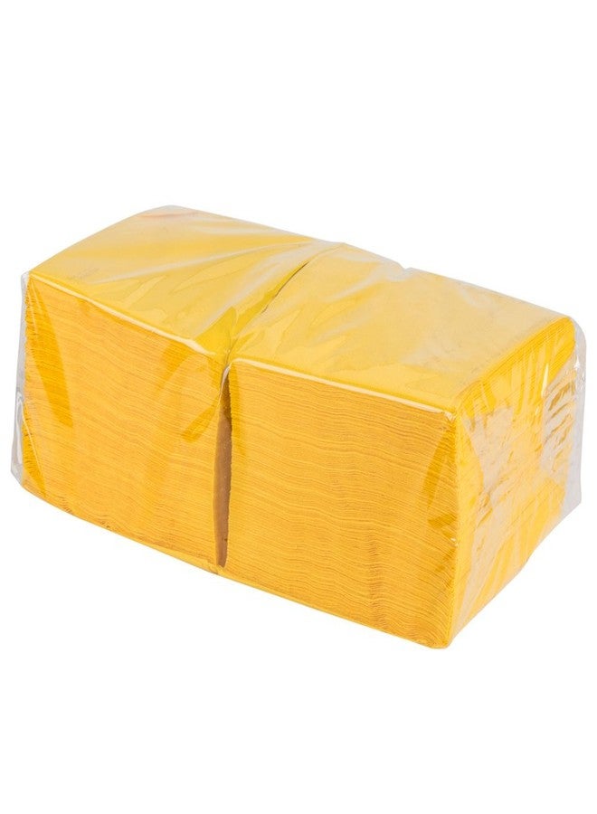 Perfectware 2 Ply Yellow-200 Yellow Beverage Napkin Package of 200ct- 2-Ply, 2.5" Height, 5" width, 10" Length (Pack of 200) - Image 3