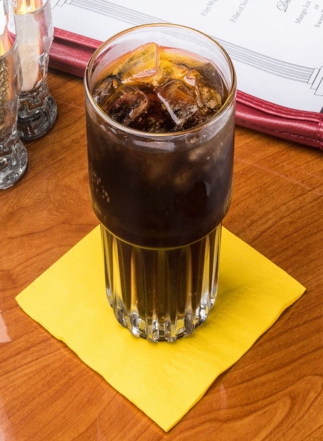 Perfectware 2 Ply Yellow-200 Yellow Beverage Napkin Package of 200ct- 2-Ply, 2.5" Height, 5" width, 10" Length (Pack of 200) - Image 4