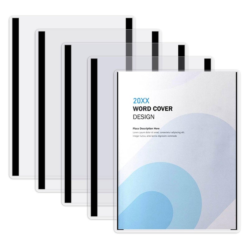VELATYVIO 5Pcs Magnetic Sign Holder Clear Plastic File Folder with Magnet Borders Rigid Frames for Letter Size Posters Home Office and Store Displays 11x8.5inch - Image 1