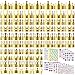 Meanplan 50 Pieces Gold Paper Crowns Birthday Crowns DIY Craft Kit for Princess Prince with 28 Sheets Gem Jewels Number Letter Stickers for Boy Girls Adults Birthday Party Favor Supplies Decoration - Image 2