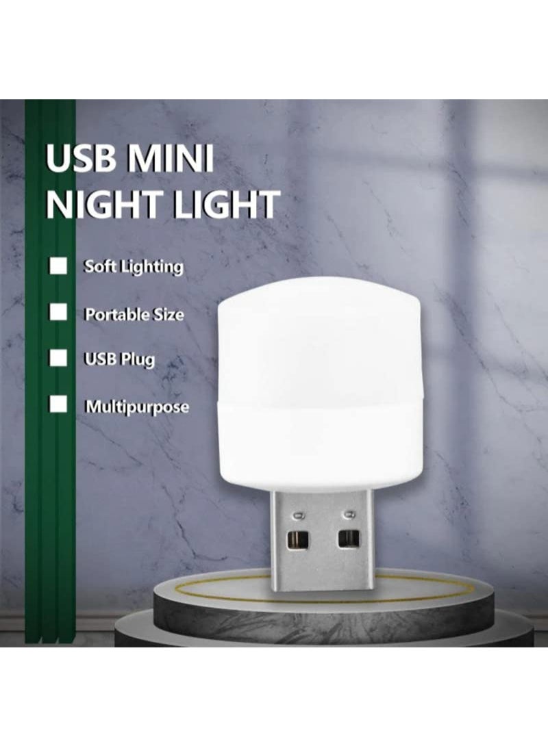 AROAQ Usb Plug Lamp Mini Night Light Computer Mobile Power Charging Small Book Lamps Led Eye Protection Reading Desk White Light - Image 2