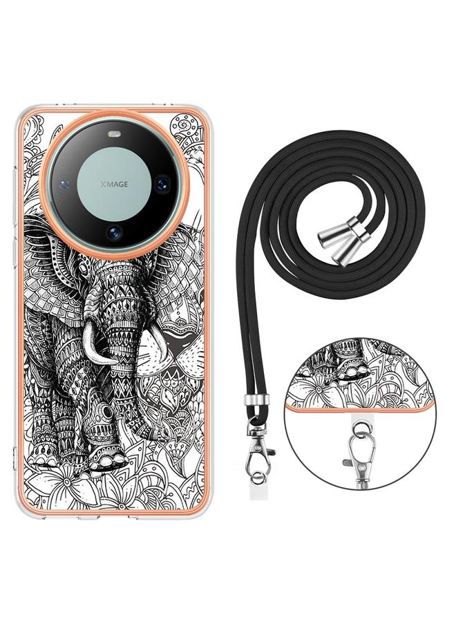 S-TOP Case For Huawei Mate 60 Electroplating Dual-side IMD Phone Case with Lanyard - Image 4