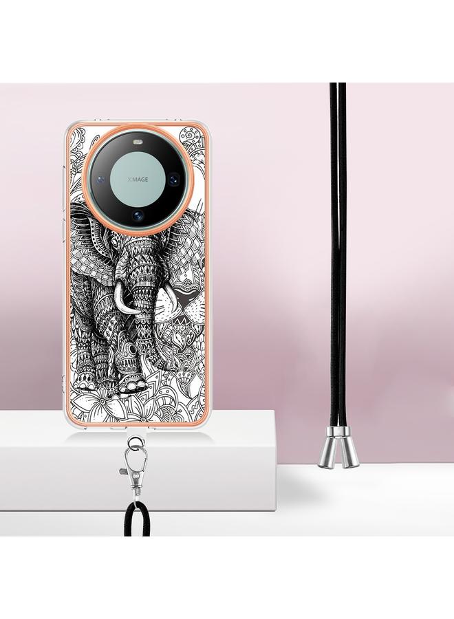 S-TOP Case For Huawei Mate 60 Electroplating Dual-side IMD Phone Case with Lanyard - Image 3