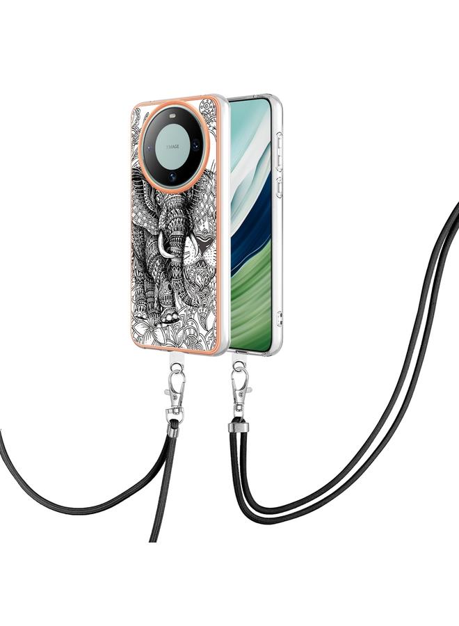 S-TOP Case For Huawei Mate 60 Electroplating Dual-side IMD Phone Case with Lanyard - Image 1
