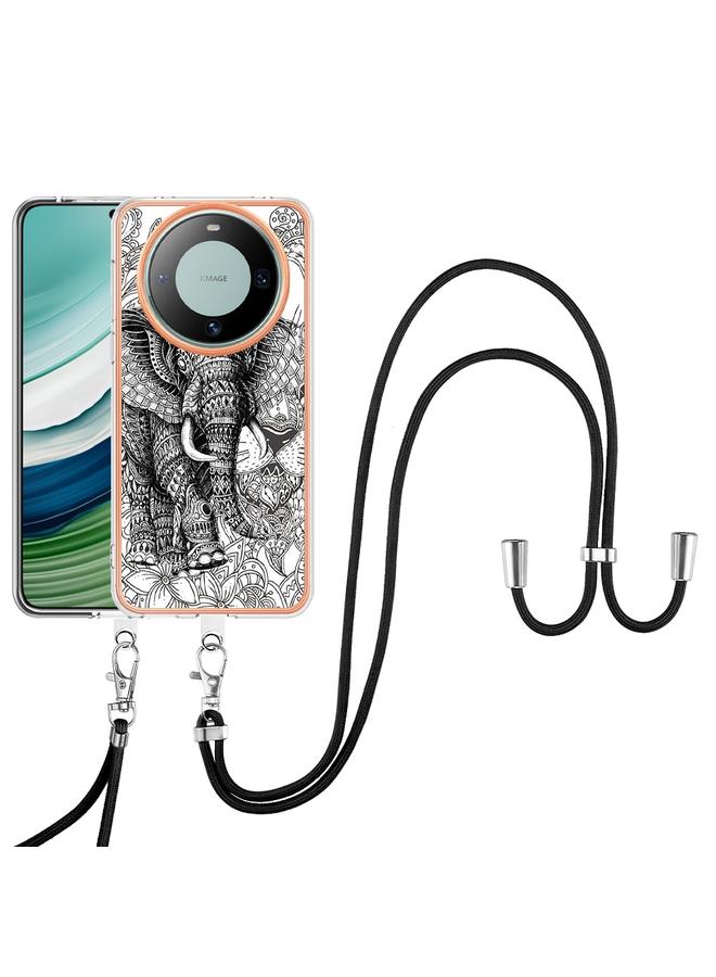 S-TOP Case For Huawei Mate 60 Electroplating Dual-side IMD Phone Case with Lanyard - Image 2