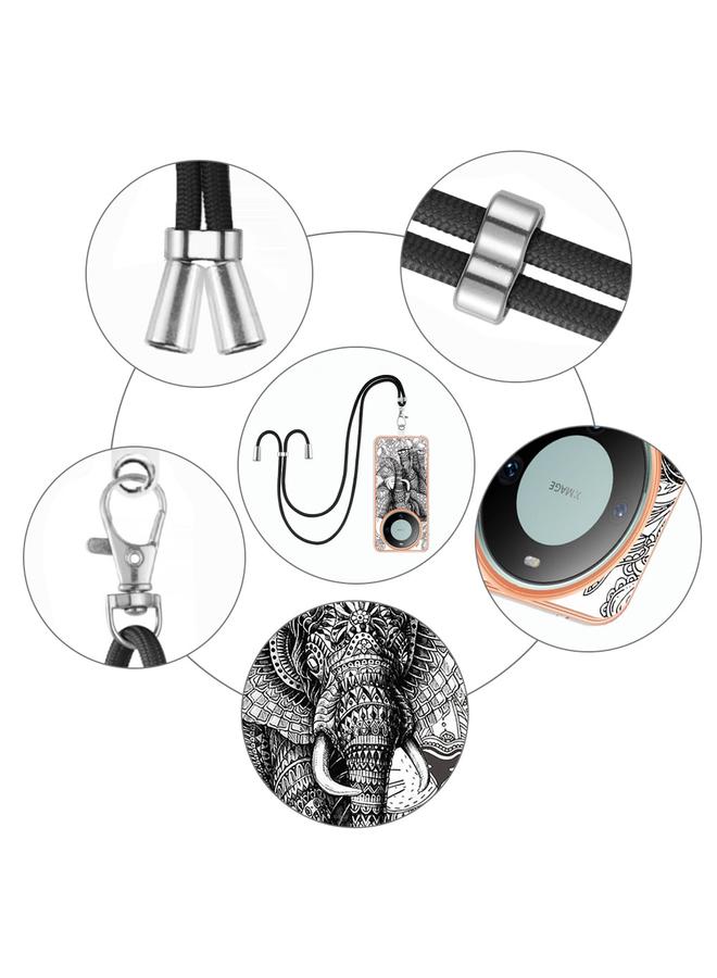 S-TOP Case For Huawei Mate 60 Electroplating Dual-side IMD Phone Case with Lanyard - Image 5