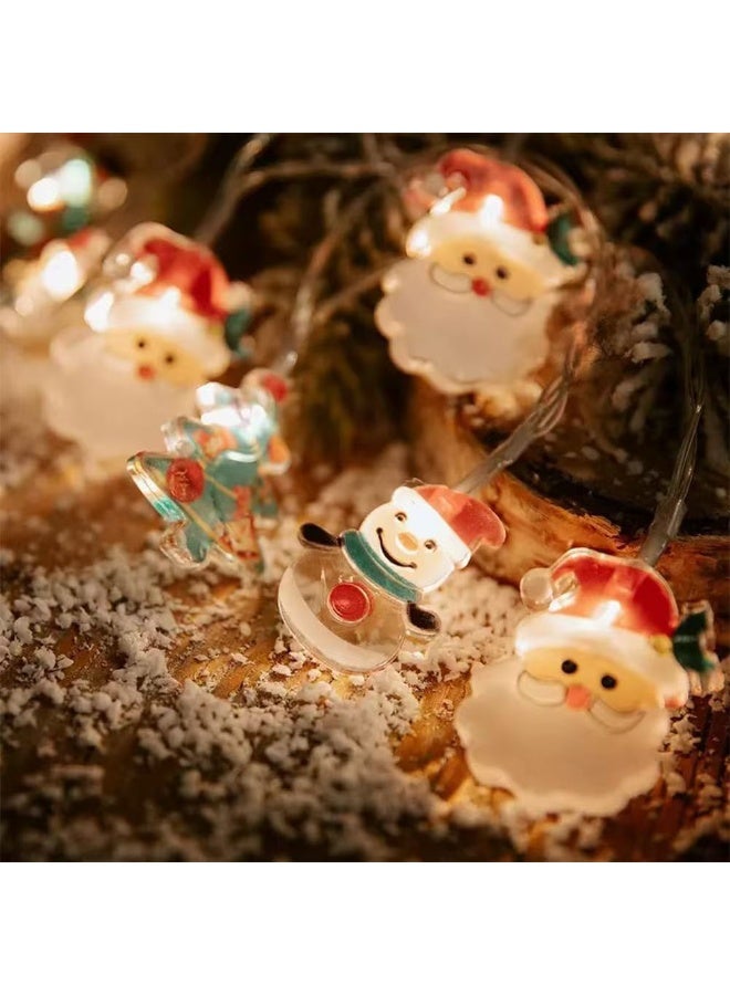 توب ون مشرق 10 FT عيد الميلاد LED سلسلة ضوء، 20 LED بطارية تعمل كريسماس كرلاند مع بعيد سانتا كلوز شجرة الصنوبر جني سلسلة أضواء للداخلي في الهواء الطلق عيد الميلاد موقد معطف الديكورات (20 FT) - Image 2