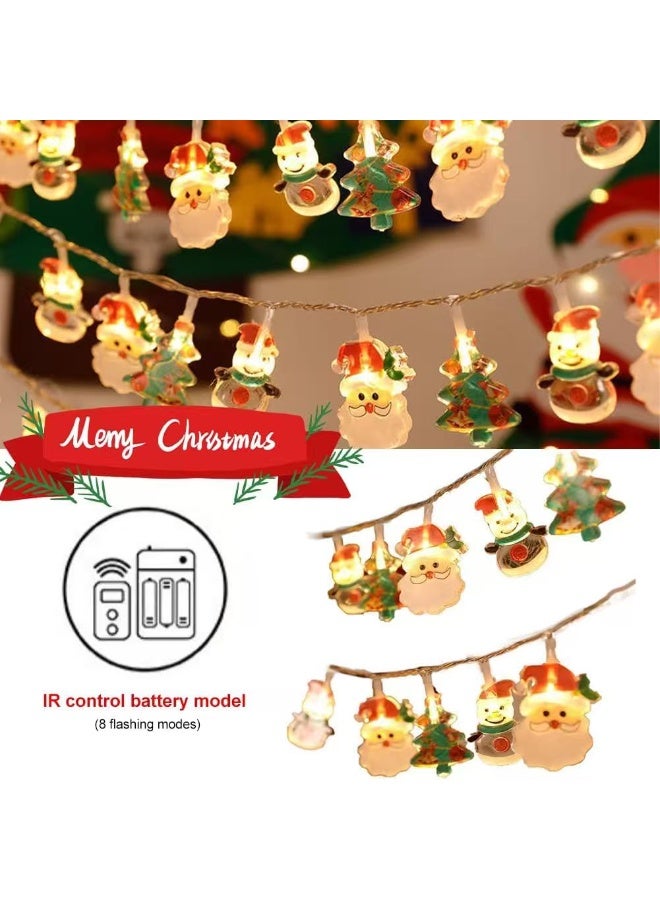 توب ون مشرق 10 FT عيد الميلاد LED سلسلة ضوء، 20 LED بطارية تعمل كريسماس كرلاند مع بعيد سانتا كلوز شجرة الصنوبر جني سلسلة أضواء للداخلي في الهواء الطلق عيد الميلاد موقد معطف الديكورات (20 FT) - Image 5