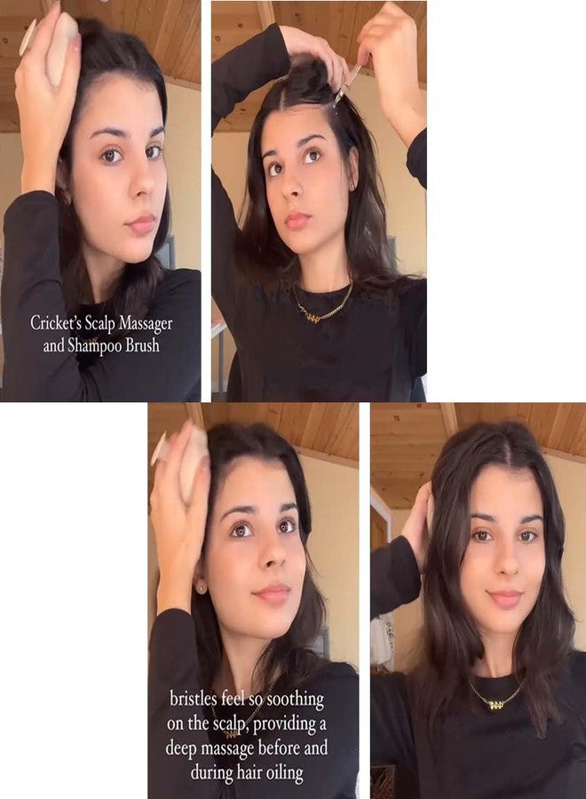 Cricket Scalp Massage and Shampoo Brush, Scalp Care, Scrub, Exfoliate, at Home, Salon, Beige - Image 3