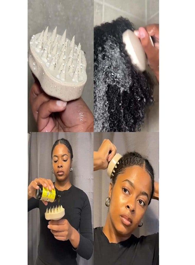 Cricket Scalp Massage and Shampoo Brush, Scalp Care, Scrub, Exfoliate, at Home, Salon, Beige - Image 4