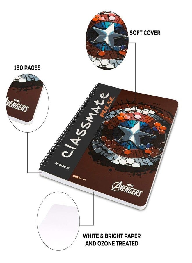 كلاسميت دفتر ملاحظات Classmate 1 للمواد الدراسية - بدون سطور، 180 صفحة، غلاف حلزوني، غلاف ورقي، 297 مم × 210 مم، قد يختلف الغلاف - Image 5
