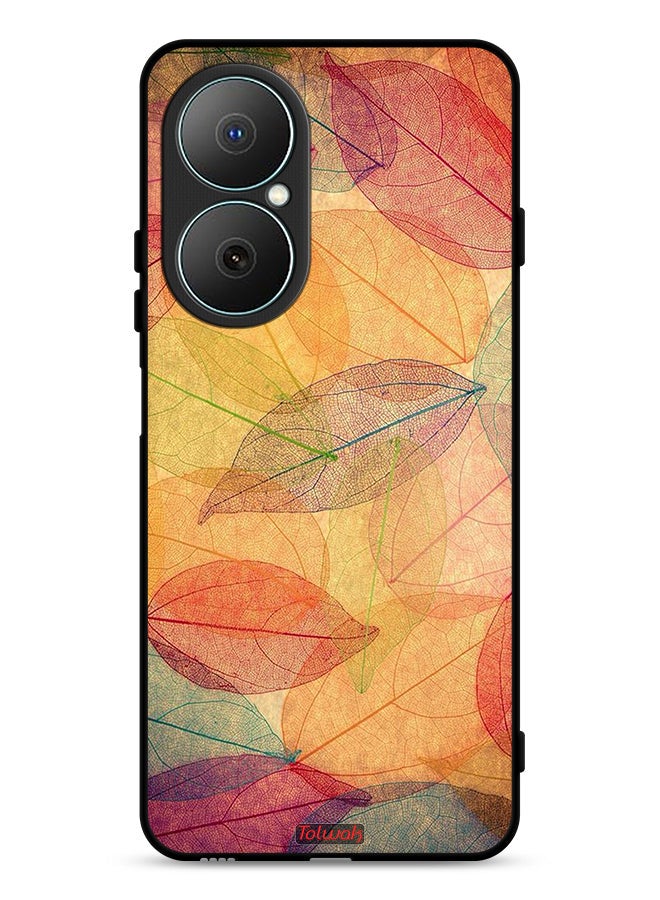 Tolwak Huawei Nova Y73 Protective Case Cover Leaves Abstract Digital Art