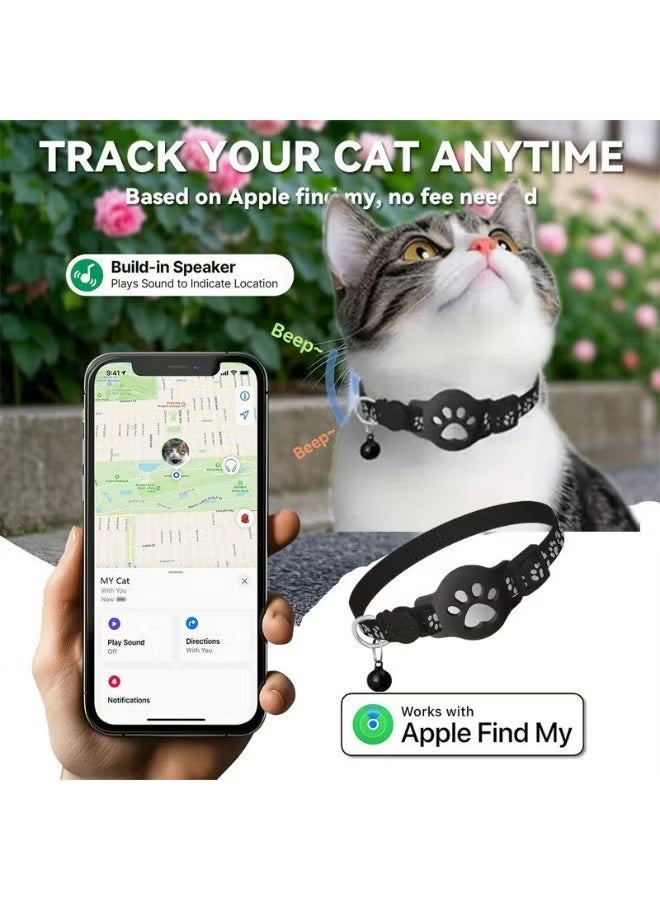 HY Pet Cat Locator Collar is Suitable for iOS waterproof Apple Find My tracker, Waterproof Advanced Tracking Solution Smart Collar for Pet Safety Ideal Small Large Cats - Image 2